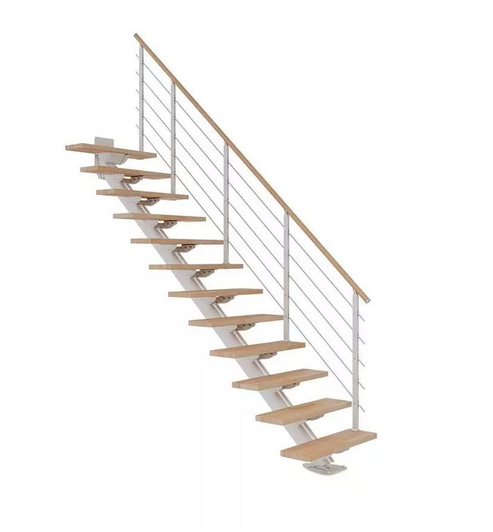 DOLLE SYDNEY - modulové schody přímé do 292 cm, zábradlí DESIGN